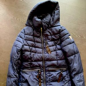 Navy Blue Winter Guess Coat. Excellent Condition